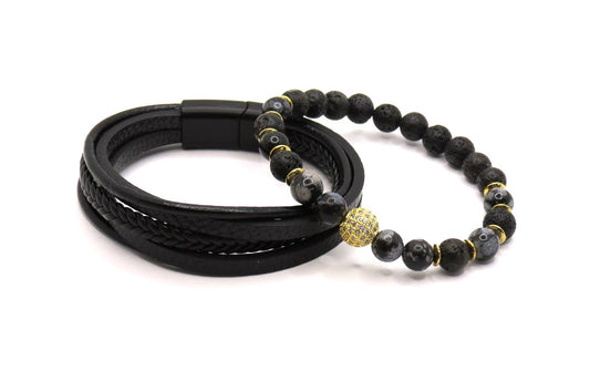 #15  Bracelet double pour homme